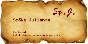 Szőke Julianna névjegykártya