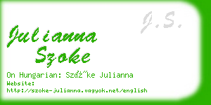 julianna szoke business card